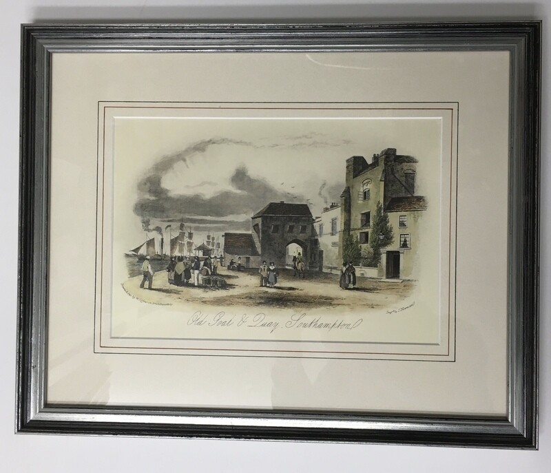 Southampton Gaol & Quay (Antique engraving)