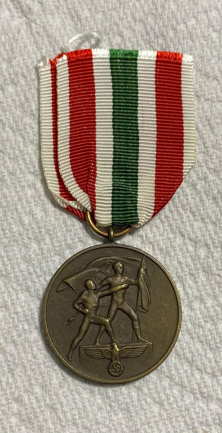 Z RARE German WW2 Memel Medal of 1939 + Ribbon *