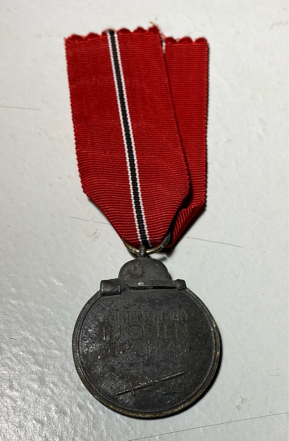 Z German WW2 War Russian Front Medal w/ Ribbon Ostfront Winterschlacht *