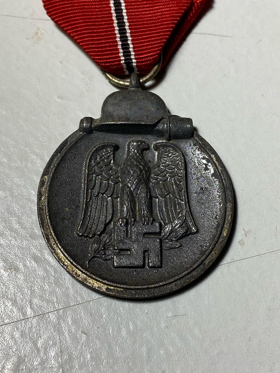 Z German WW2 War Russian Front Medal w/ Ribbon Ostfront Winterschlacht *