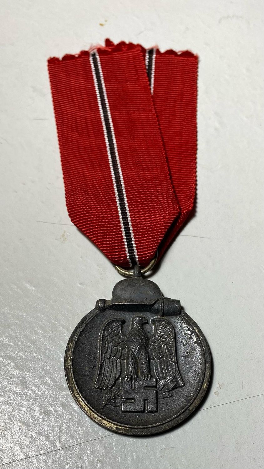 Z German WW2 War Russian Front Medal w/ Ribbon Ostfront Winterschlacht *