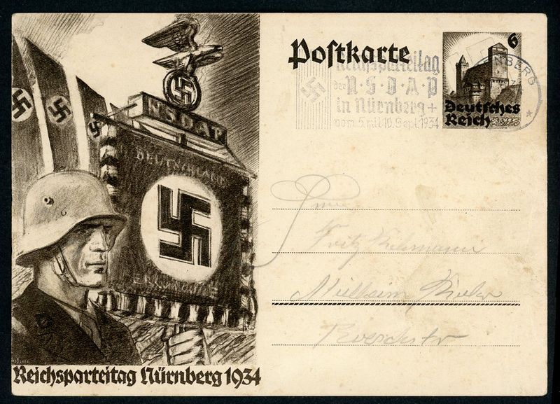 nazi reichsparteitag postcards nurnberg adolf hitler 1934 german