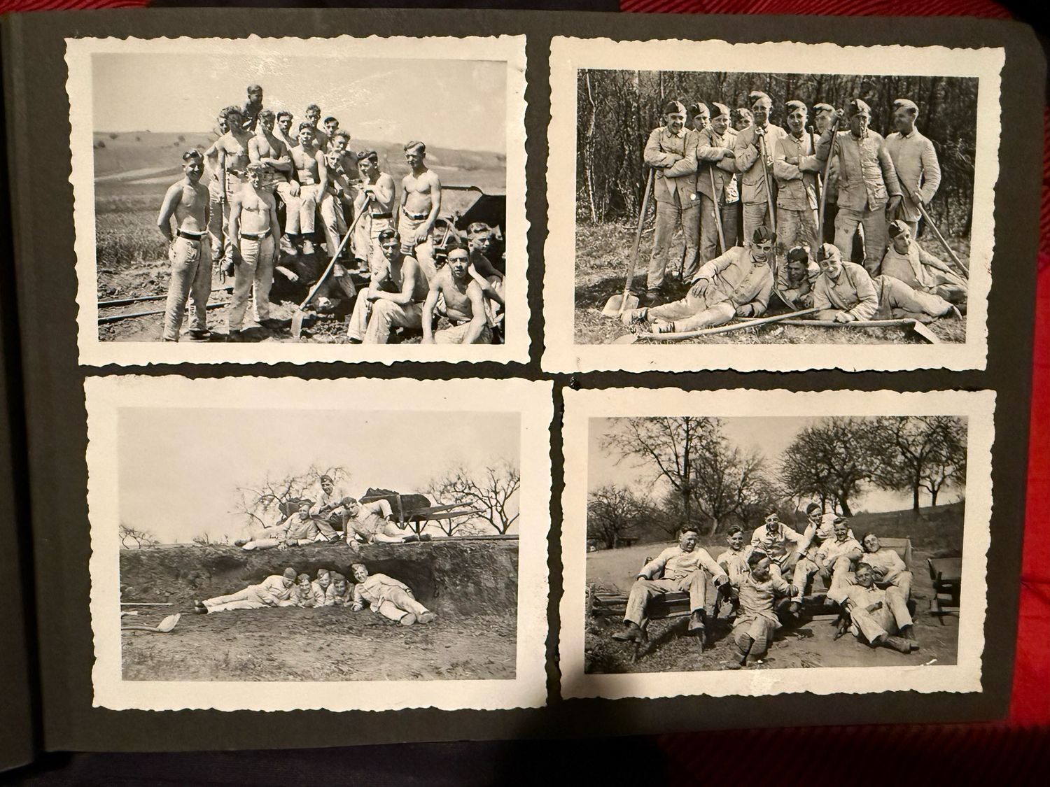 Z Complete German RAD Photo Album With 77 Photos Reich Labor Service + German Army WW2 ReichsArbeitsDienst *