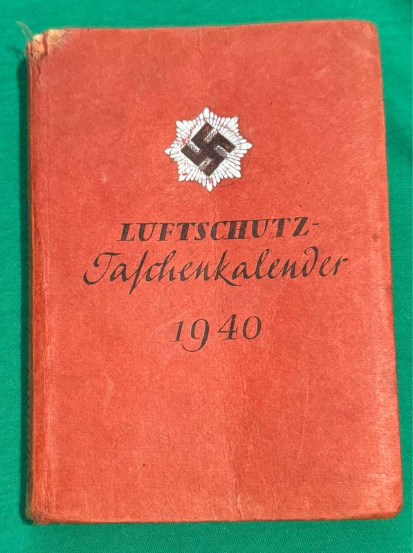 Z 1940 Luftschutz Taschenkalender Pocket Calender Book Full Of Great Things! *