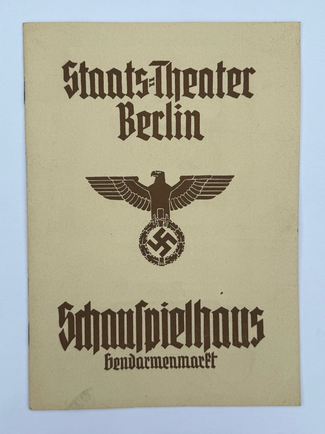 Z German WW2 1939 Berlin State Theater Program, Great Advertisement For Hermann Goring Feldmarschall Cigars *