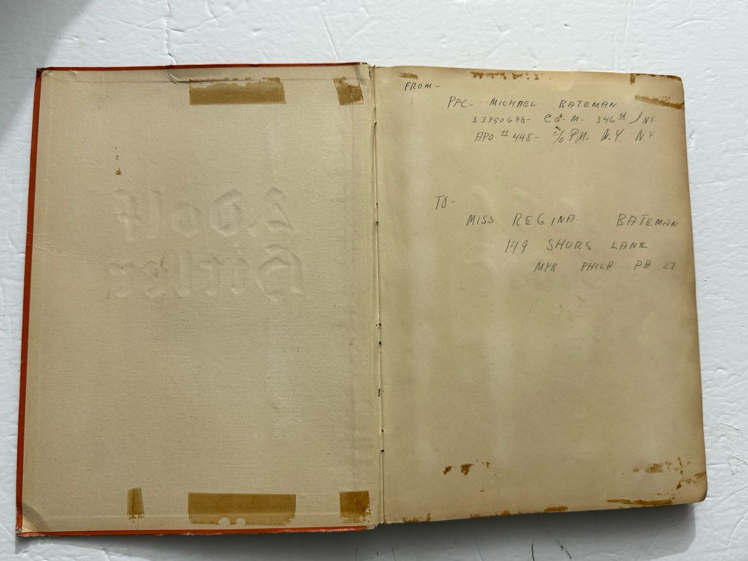 Z FACEBOOK AUCTION - Adolf Hitler Sammelbild Photo Album Sent Home By An American Soldier, Collector Cigarette Card Photos, Complete, Orange Hardcover, STARTING BID $25 *