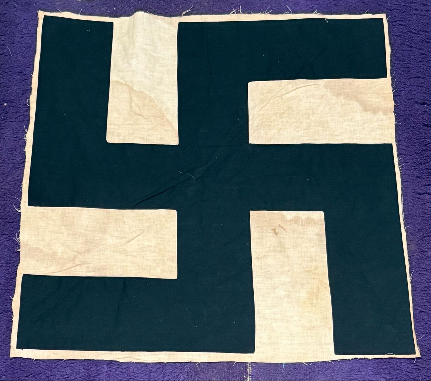 Z Large Cut Swastika From German Banner Flag *