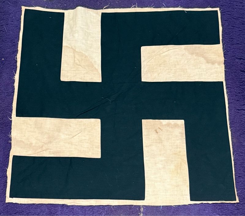 Z Large Cut Swastika From German Banner Flag *