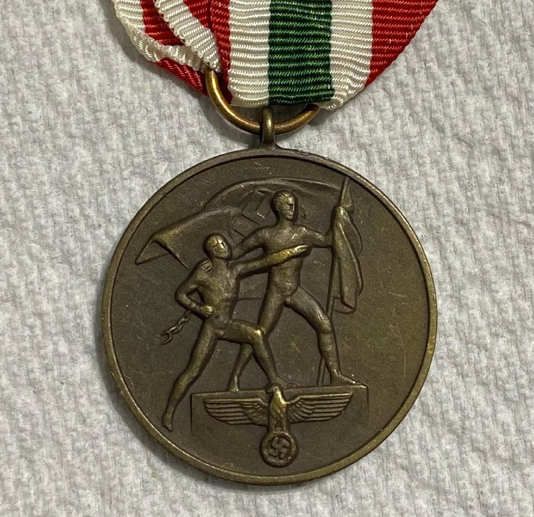 Z RARE German WW2 Memel Medal of 1939 + Ribbon *