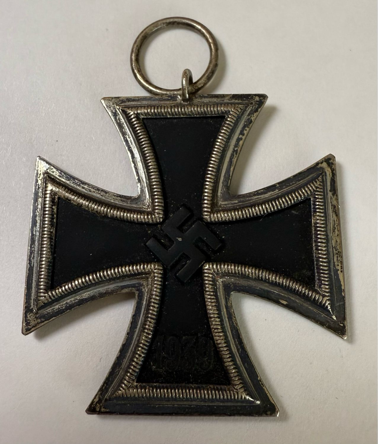 Z FACEBOOK AUCTION - German WW2 Iron Cross 2nd Class + Issue Envelope + Ribbon, Marked 44 Jakob Bengal, STARTING BID $75 *