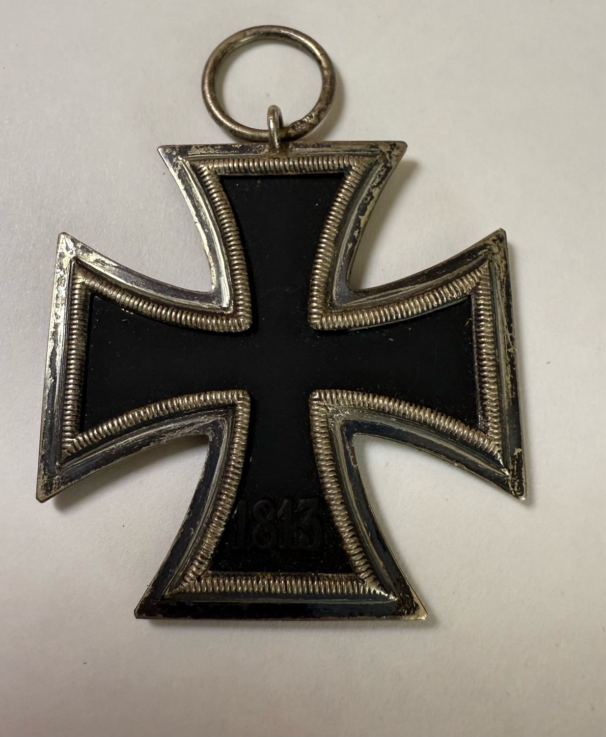 Z FACEBOOK AUCTION - German WW2 Iron Cross 2nd Class + Issue Envelope + Ribbon, Marked 44 Jakob Bengal, STARTING BID $75 *