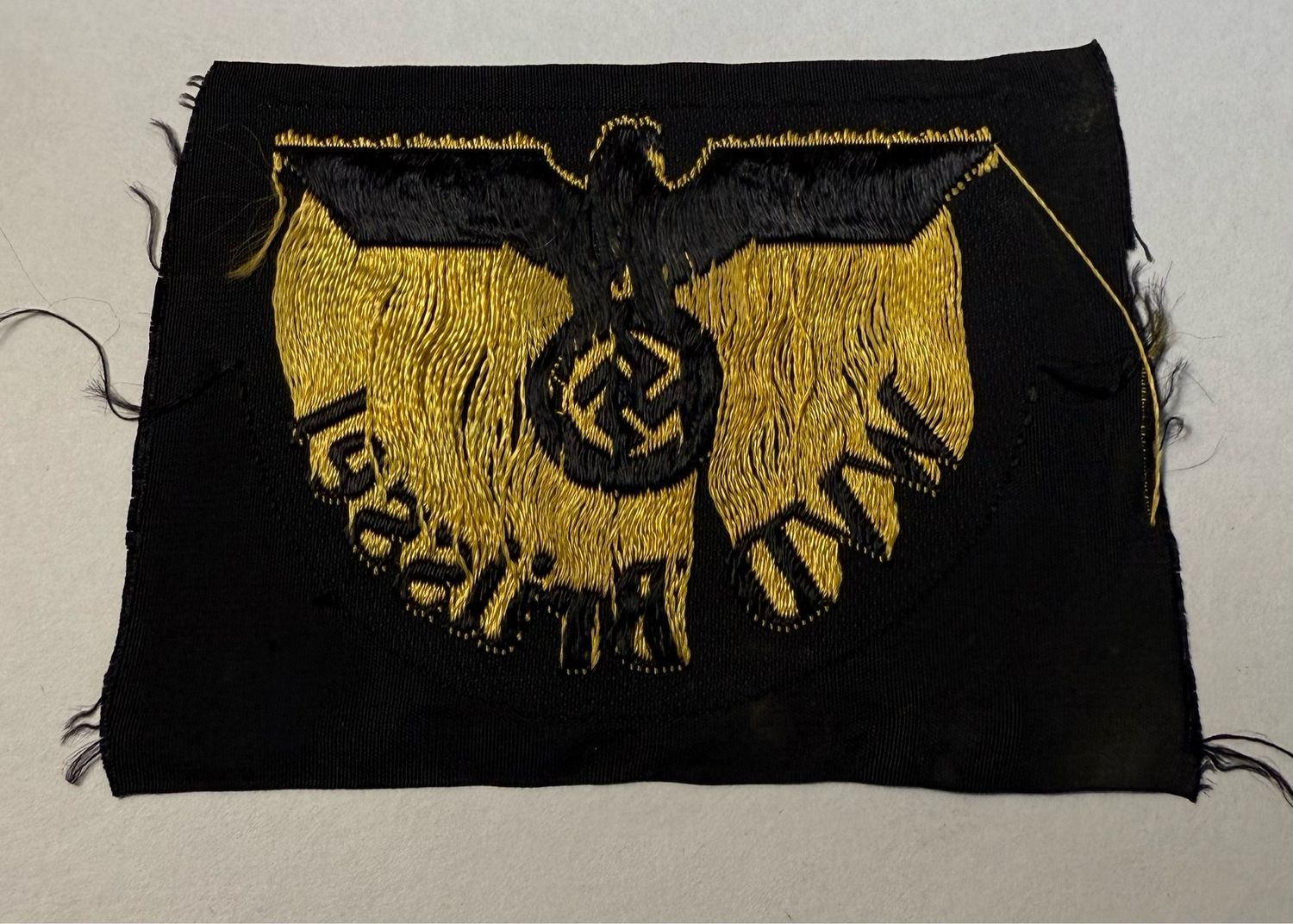 Z FACEBOOK AUCTION - Deutsche Reichsbahn Sleeve Eagle For WVD Brussel Armed Forces Traffic Directorate German WW2 Third Reich National Railway Insignia, STARTING BID $10 *