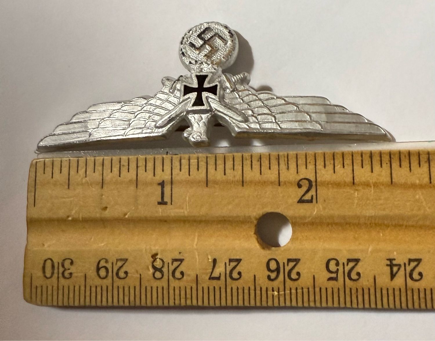 Z FACEBOOK AUCTION - German NSRKB Visor Cap Eagle Insignia Hat Badge Third Reich Veteran&#39;s Organization - STARTING BID $5  *