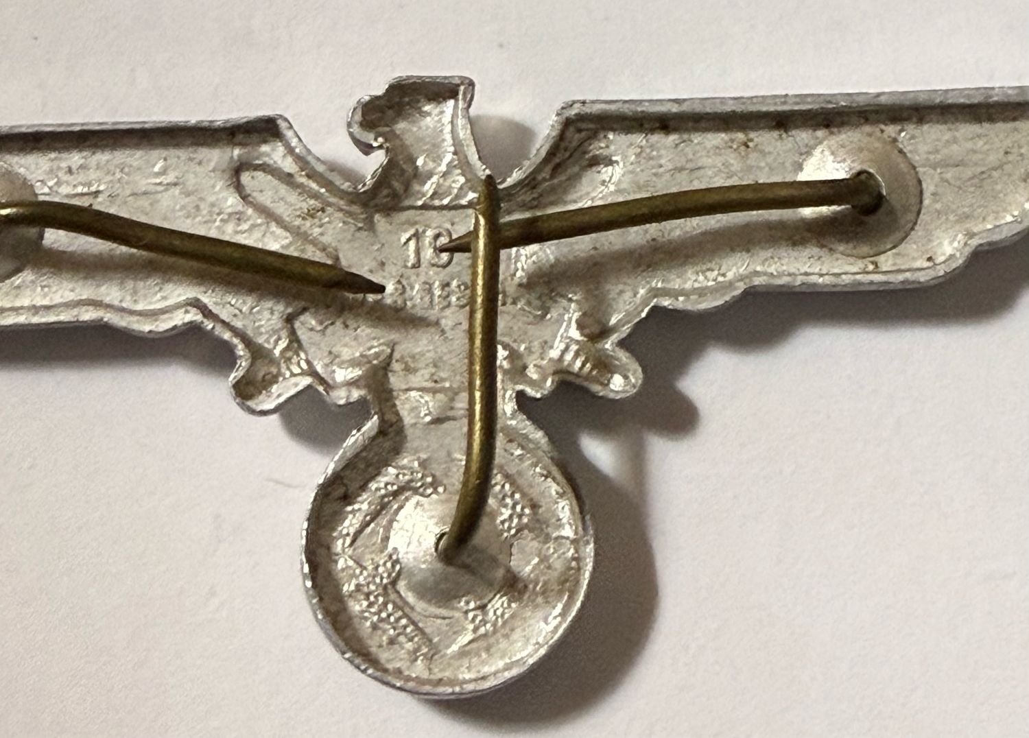 Z FACEBOOK AUCTION - German NSRKB Visor Cap Eagle Insignia Hat Badge Third Reich Veteran&#39;s Organization, STARTING BID $5 *