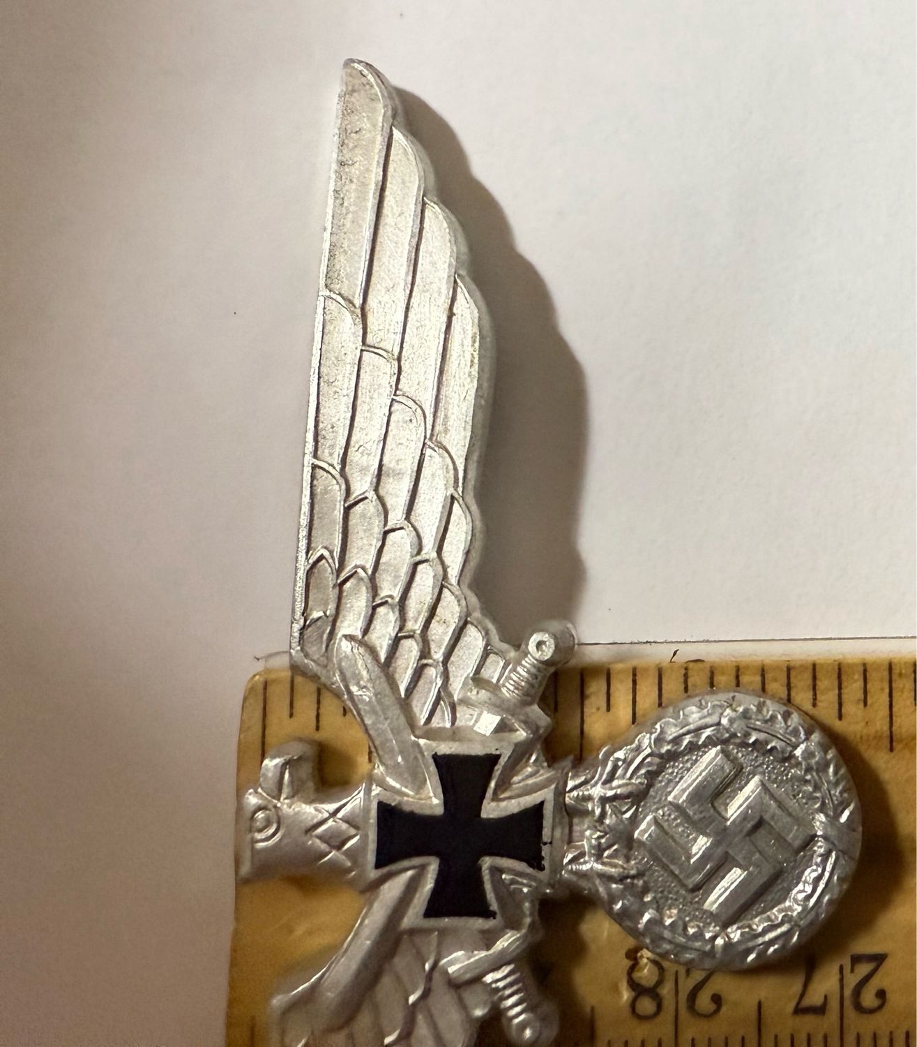 Z FACEBOOK AUCTION - German NSRKB Uniform Breast Eagle Badge Third Reich Veteran&#39;s Organization, STARTING BID $5 *