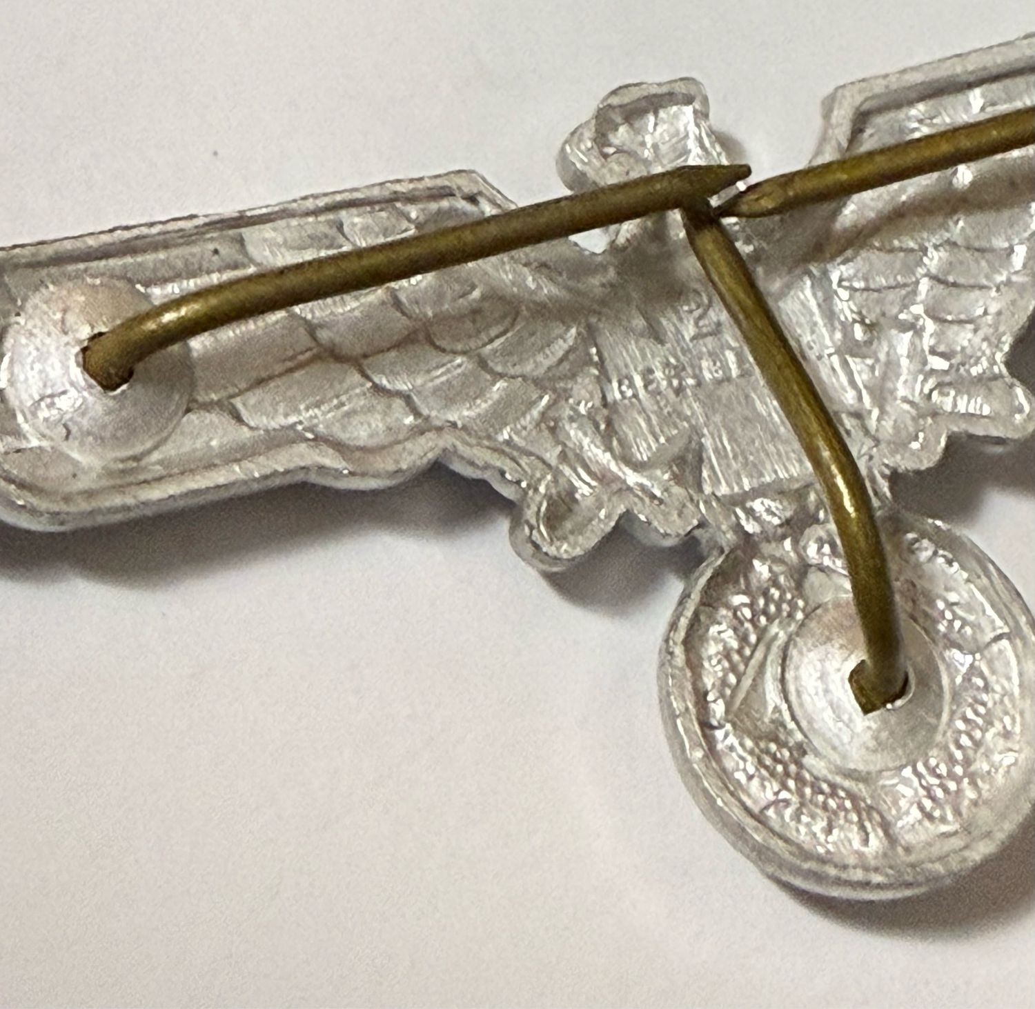 Z FACEBOOK AUCTION - German NSRKB Visor Cap Eagle Insignia Hat Badge Third Reich Veteran&#39;s Organization - STARTING BID $5  *
