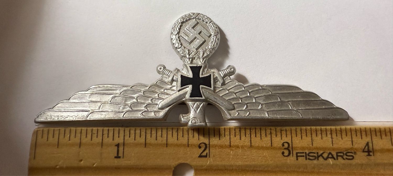 Z FACEBOOK AUCTION - German NSRKB Uniform Breast Eagle Badge Third Reich Veteran&#39;s Organization, STARTING BID $5 *