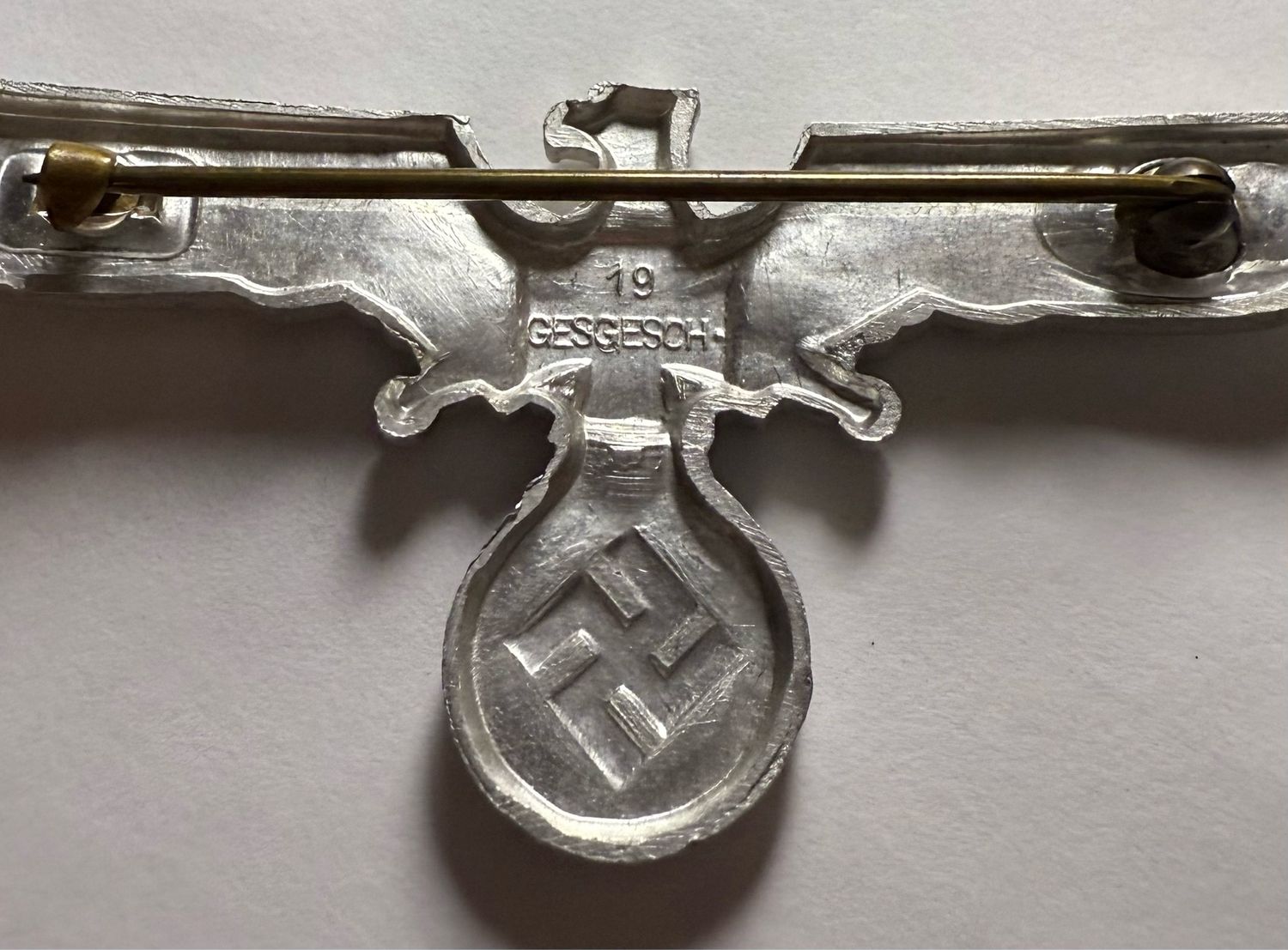 Z FACEBOOK AUCTION - German NSRKB Uniform Breast Eagle Badge Third Reich Veteran&#39;s Organization, STARTING BID $5 *