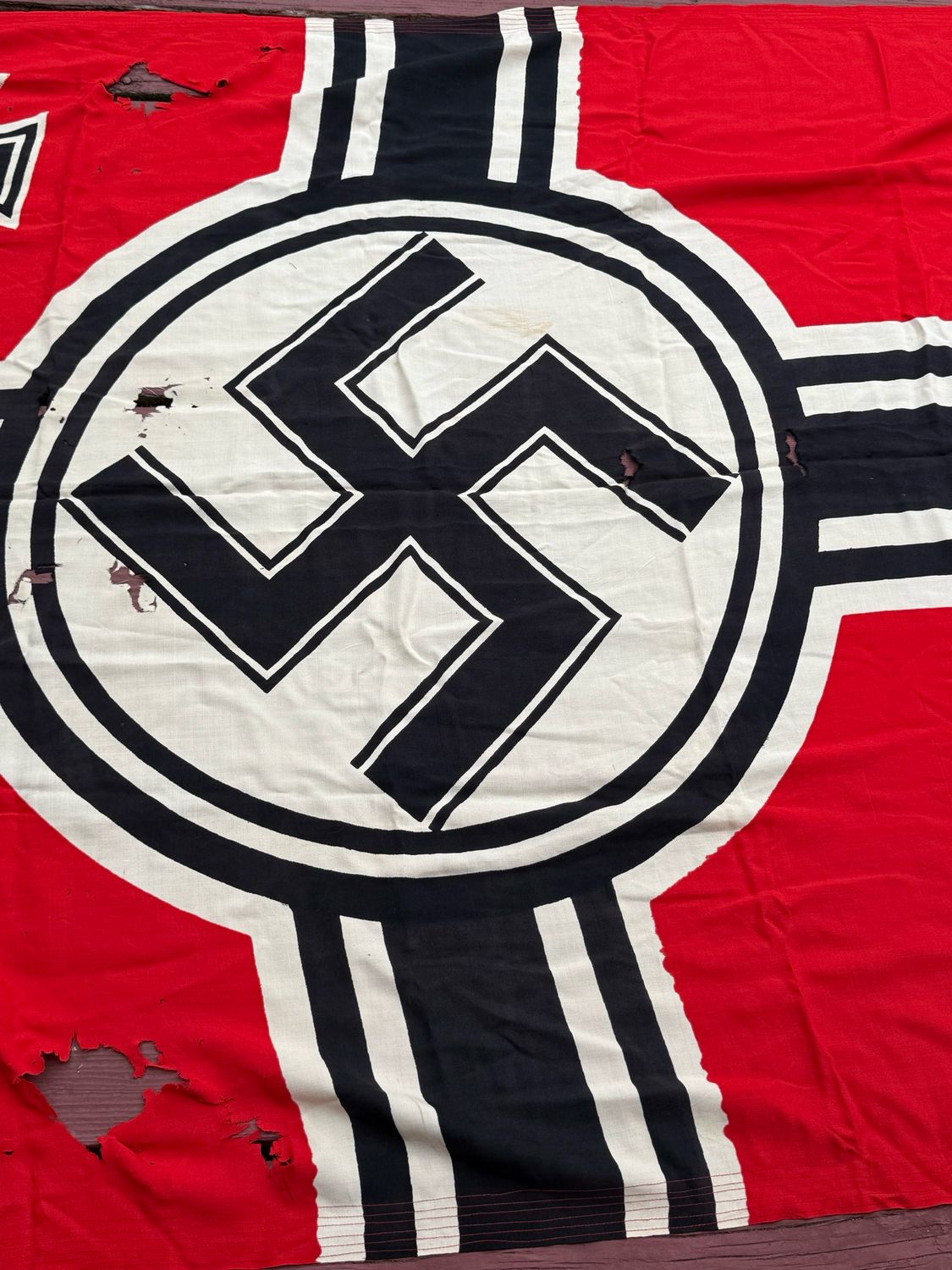 Z FACEBOOK AUCTION - German WW2 Kriegsmarine Marked National War Flag 150x250