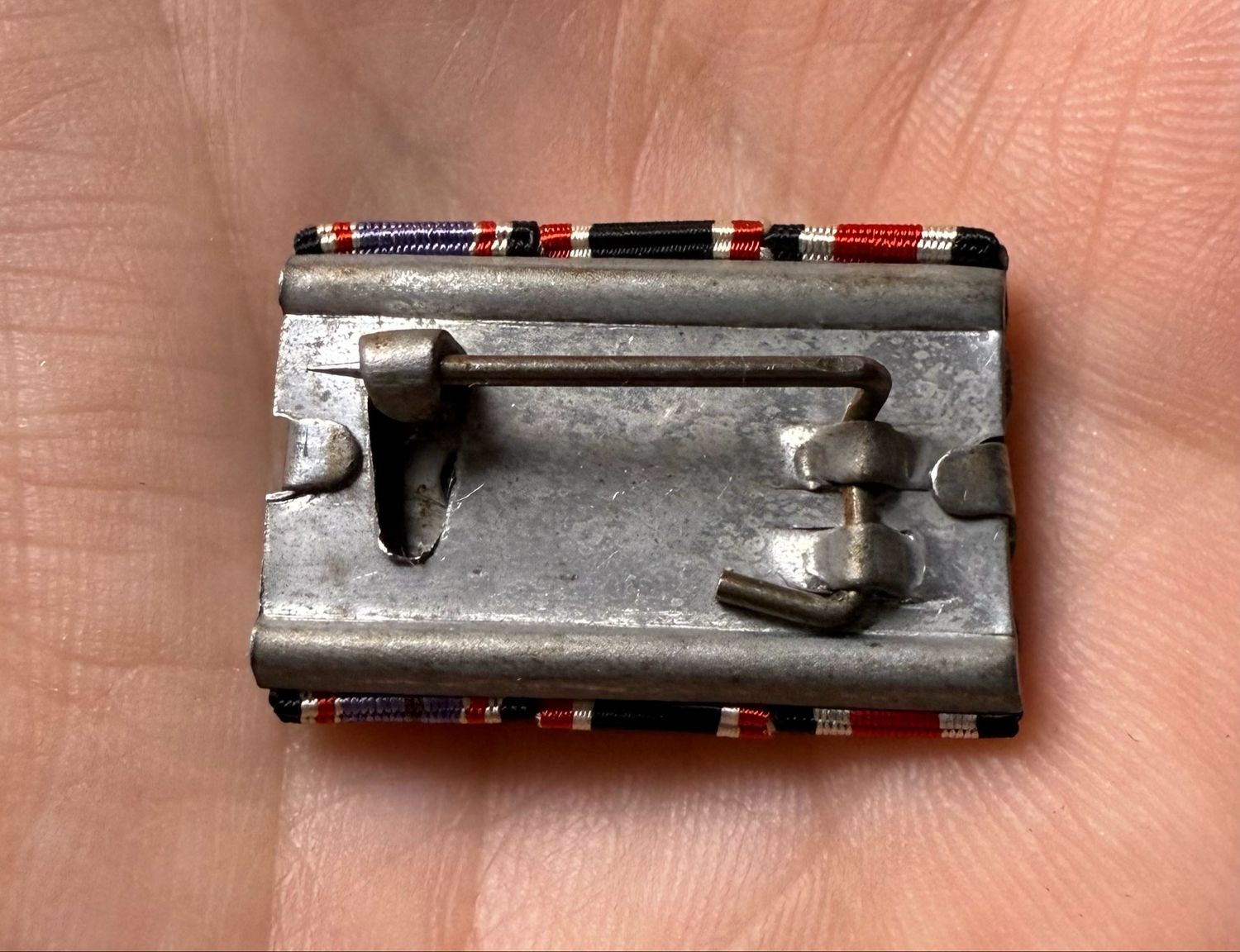 Z RARE German WW2 - 3 Place Micro Size Ribbon Bar Iron Cross War Merit Luftschutz*