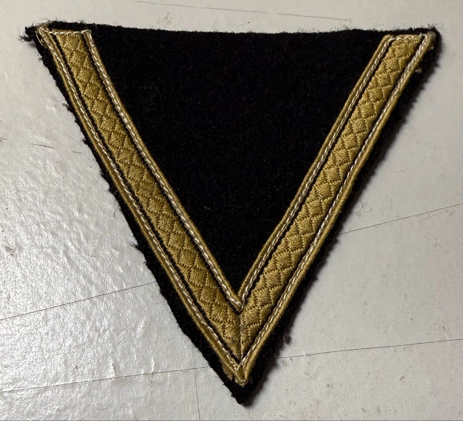 Z German WW2 Waffen SS Sturmmann Tropical Sleeve Rank Chevron Insignia Patch *