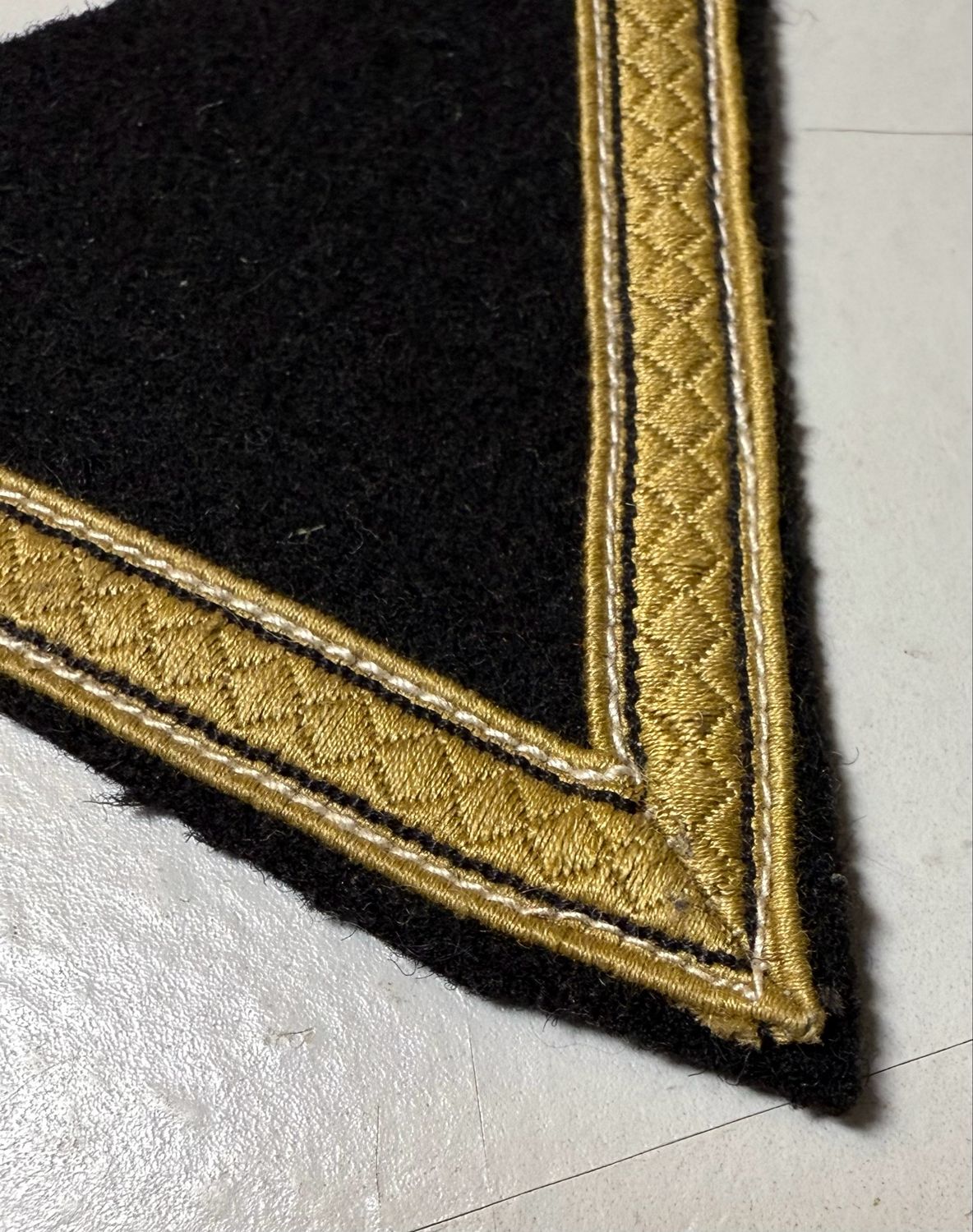 Z German WW2 Waffen SS Sturmmann Tropical Sleeve Rank Chevron Insignia Patch *