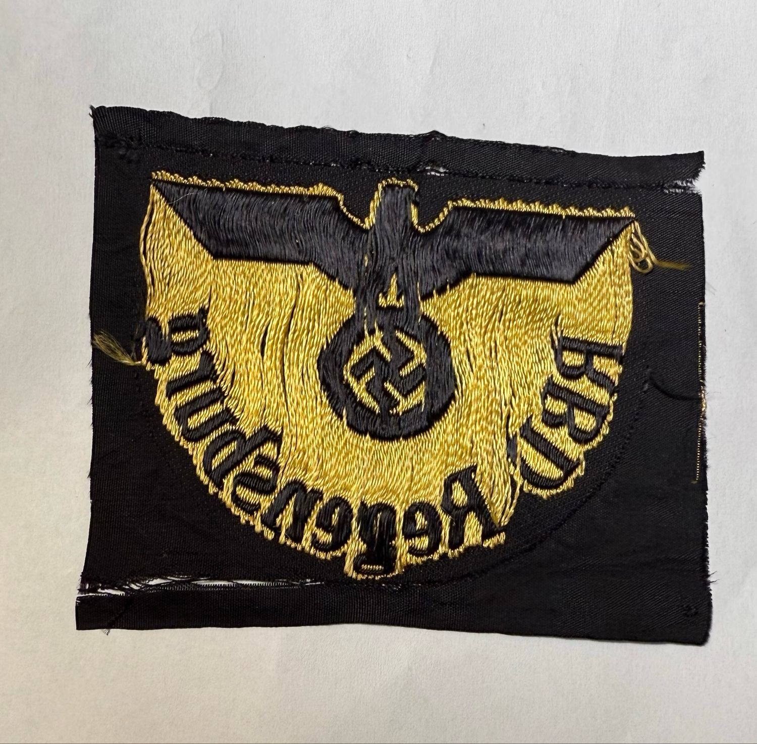 Z FACEBOOK AUCTION - DEUTSCHE REICHSBAHN RBD REGENSBURG PATCH GERMAN WW2 THIRD REICH INSIGNIA, STARTING BID $10 *