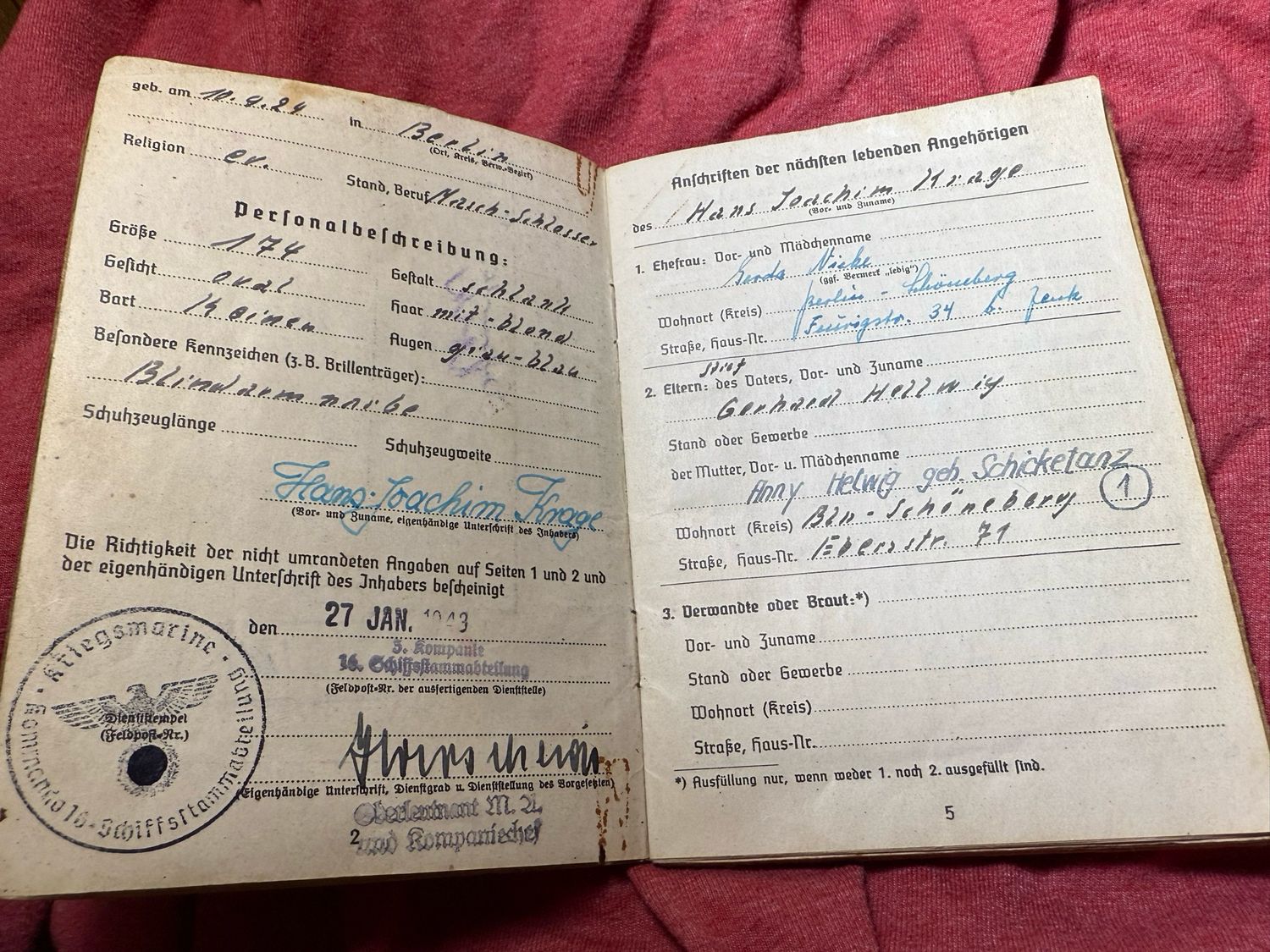 Z KRIEGSMARINE SOLDBUCH - FACEBOOK AUCTION