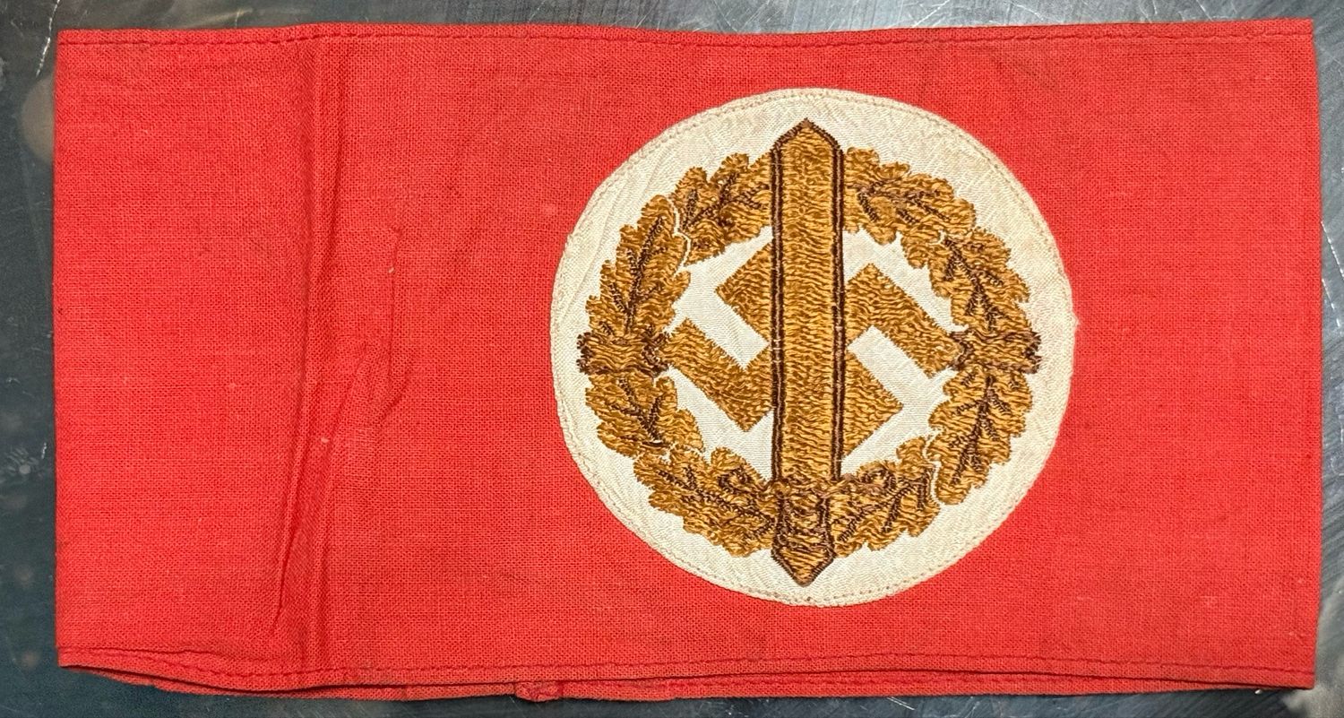 Z FACEBOOK AUCTION - German SA Military Defense Home Guard Training Armband *