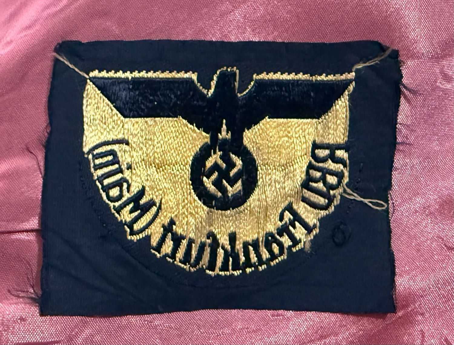 Z FACEBOOK AUCTION - DEUTSCHE REICHSBAHN RBD FRANKFURT SLEEVE INSIGNIA *