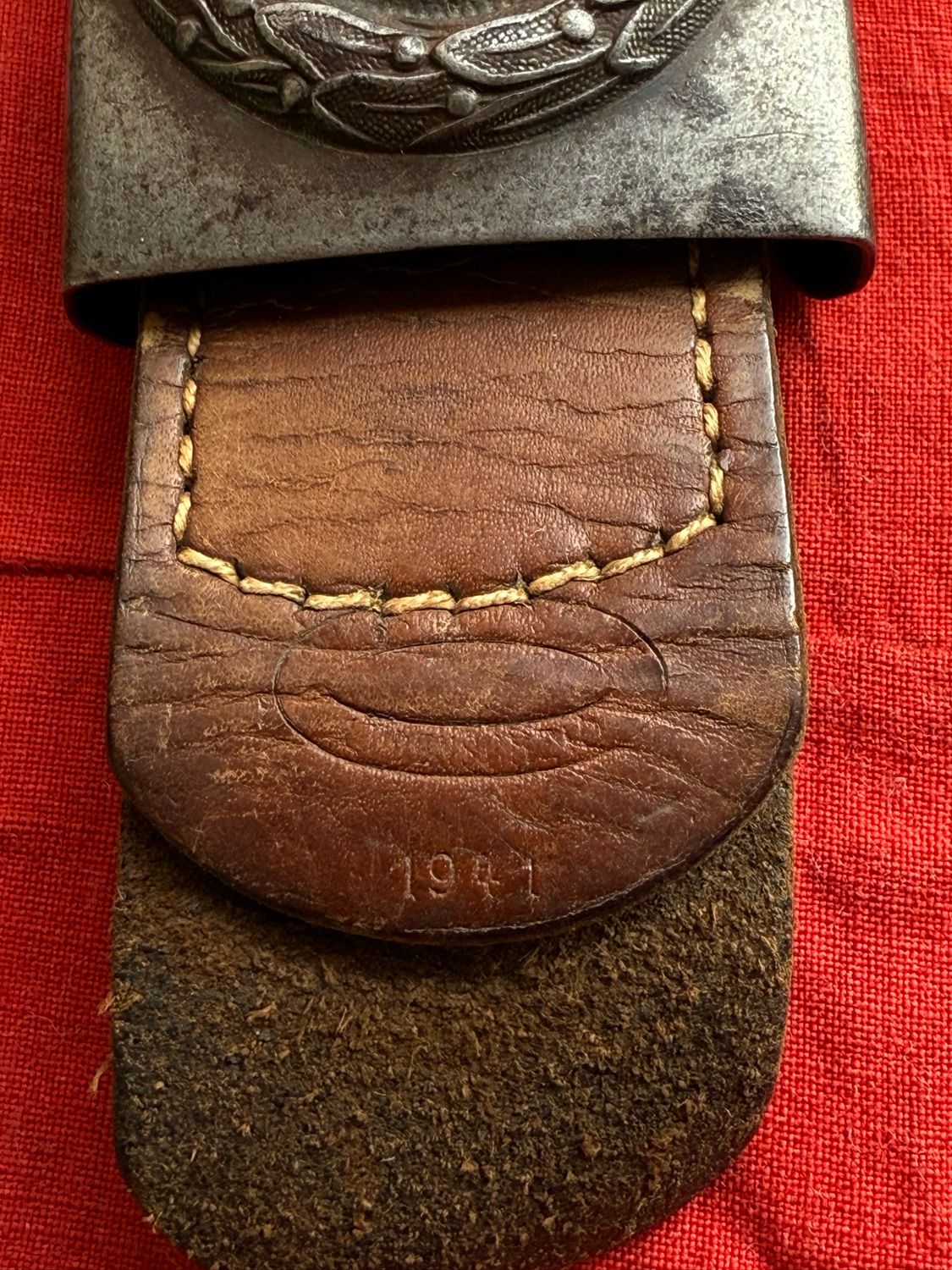 Z FACEBOOK AUCTION - LUFTWAFFE TABBED BELT BUCKLE ASSMANN 1941 *