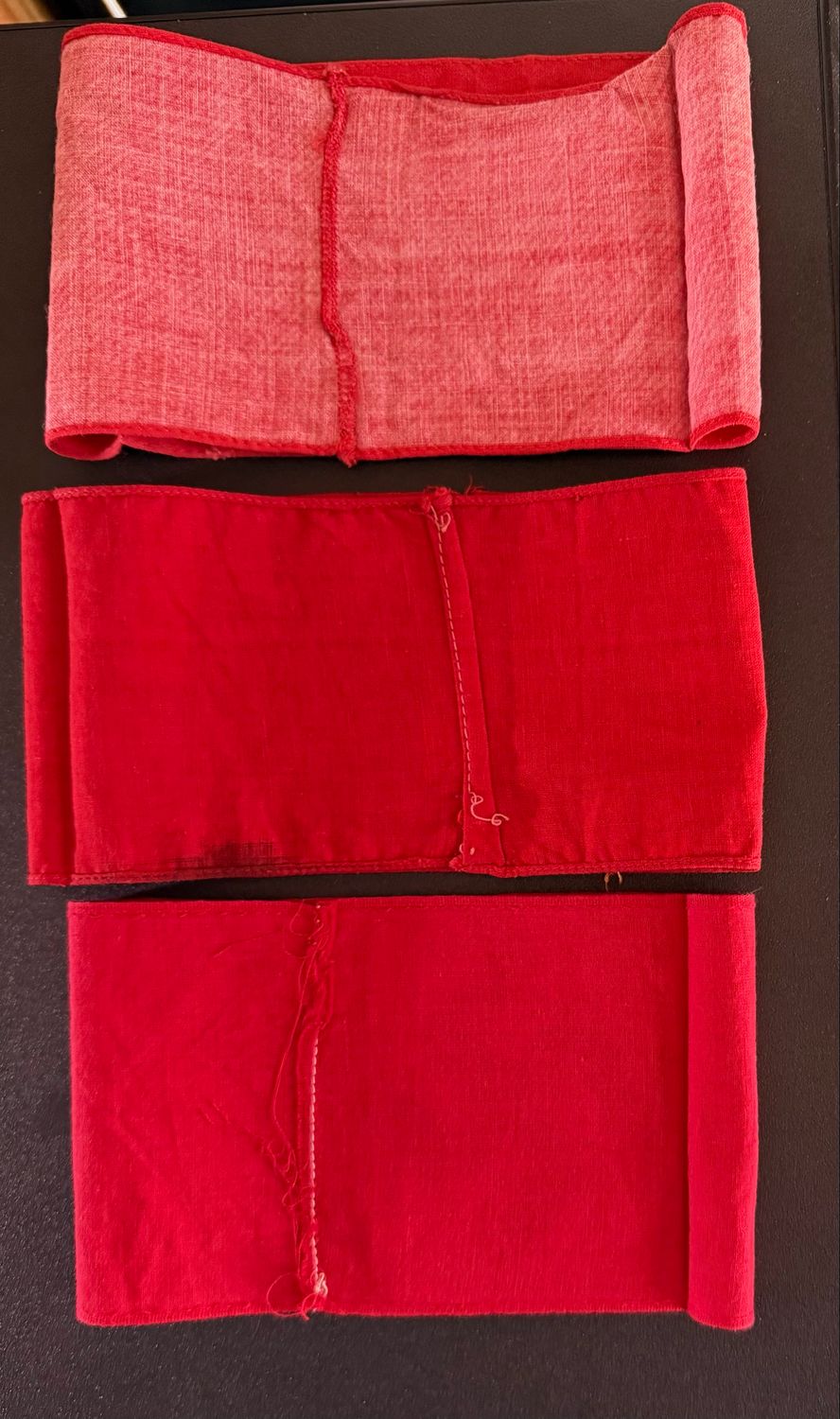 Z FACEBOOK AUCTION - LOT OF 3 NSDAP ARMBANDS: PRINTED, WOVEN, SEWN DISC, STARTING BID $75