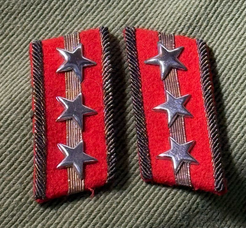 Japanese WW2 Army Captain Collar Tabs Set *