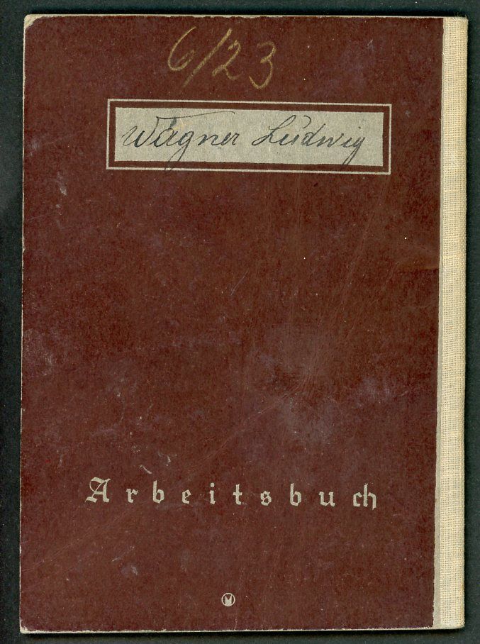 Z FACEBOOK AUCTION - German WW2 2nd Pattern Arbeitsbuch, Civil Engineer, START BID $12 *