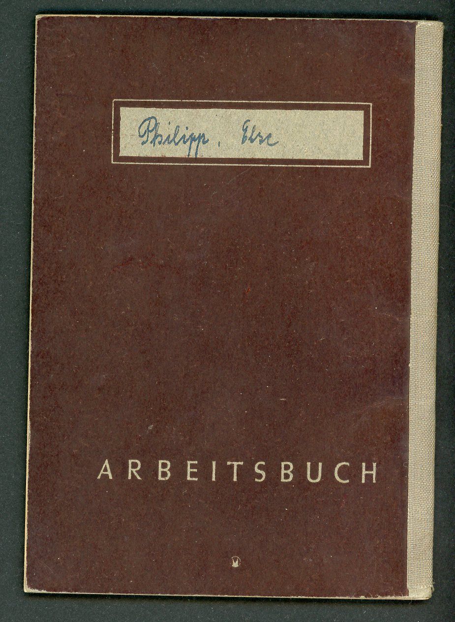 Z FACEBOOK AUCTION - RARE Late War 3rd Pattern German WW2 Arbeitsbuch 17 Year Old Girl Worked At Iron Works, Starting Bid $15 *