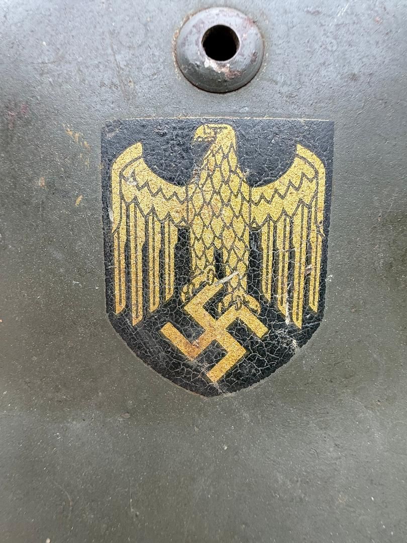 Z German M35 Double Decal Steel Combat Helmet *