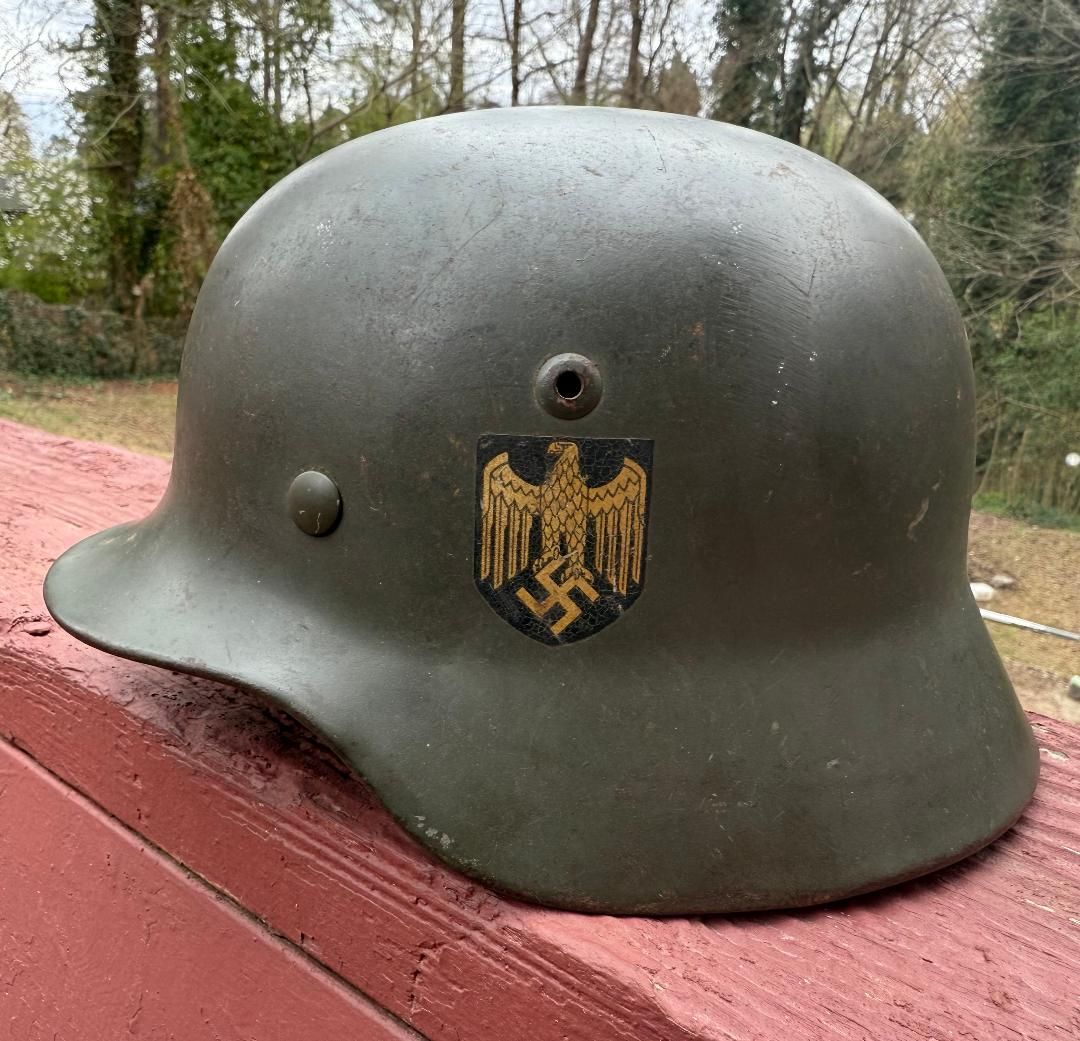 Z German M35 Double Decal Steel Combat Helmet *