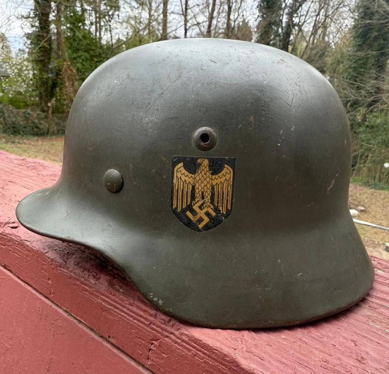 Z German M35 Double Decal Steel Combat Helmet *