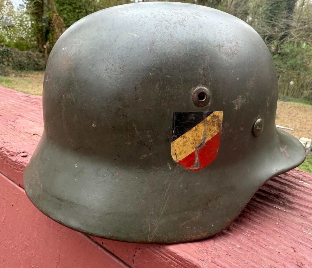 Z German M35 Double Decal Steel Combat Helmet *