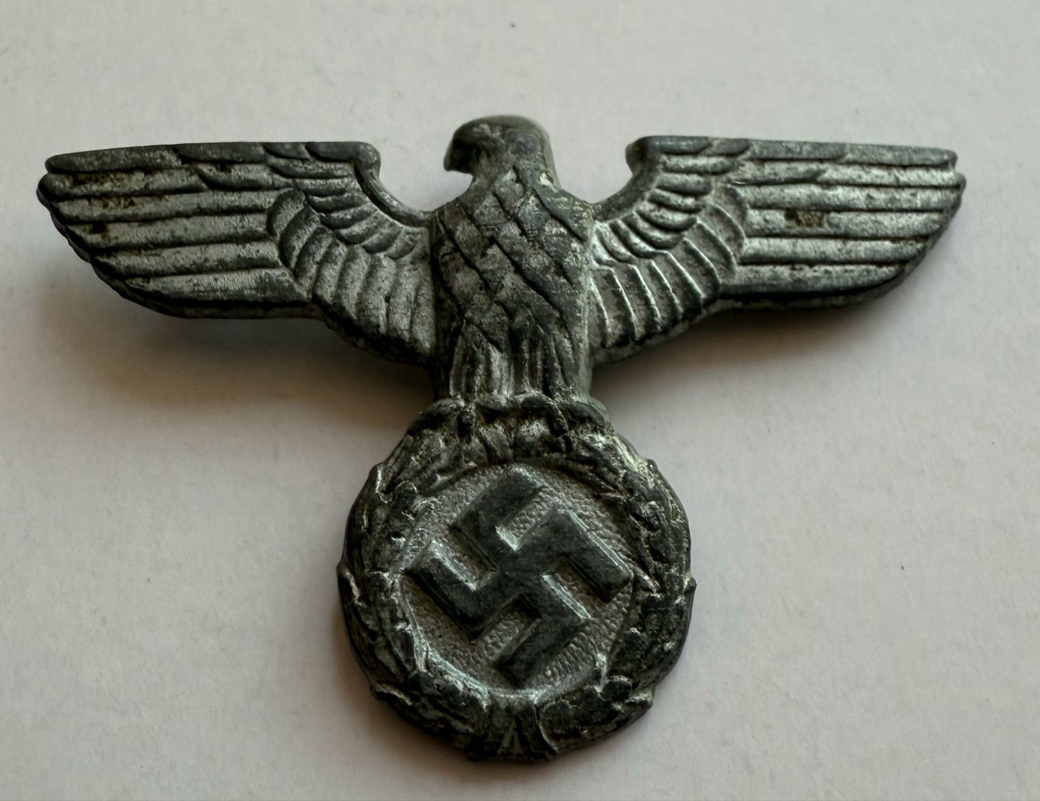 Z FACEBOOK AUCTION - German Third Reich Assmann Cap Eagle For Reichsbahn, Reichspost, Forestry Etc, STARTING BID $20 *