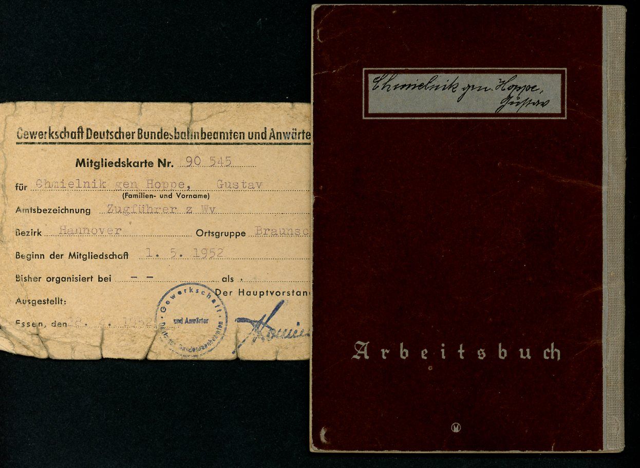 Z FACEBOOK AUCTION - German Arbeitsbuch, 2nd Pattern, Worked Deutsche Reichsbahn Rail Depot Worker 1938 - 1940, STARTING BID $12  *