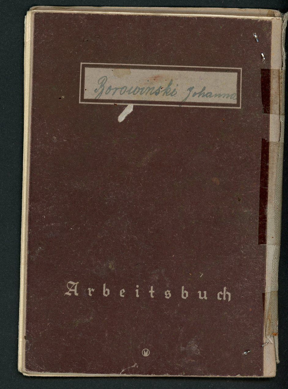 Z FACEBOOK AUCTION - GERMAN WW2 ARBEITSBUCH FOR POLISH SALES WOMAN &quot;NICHT REICHSDEUTSCHER&quot;, STARTING BID $12 *
