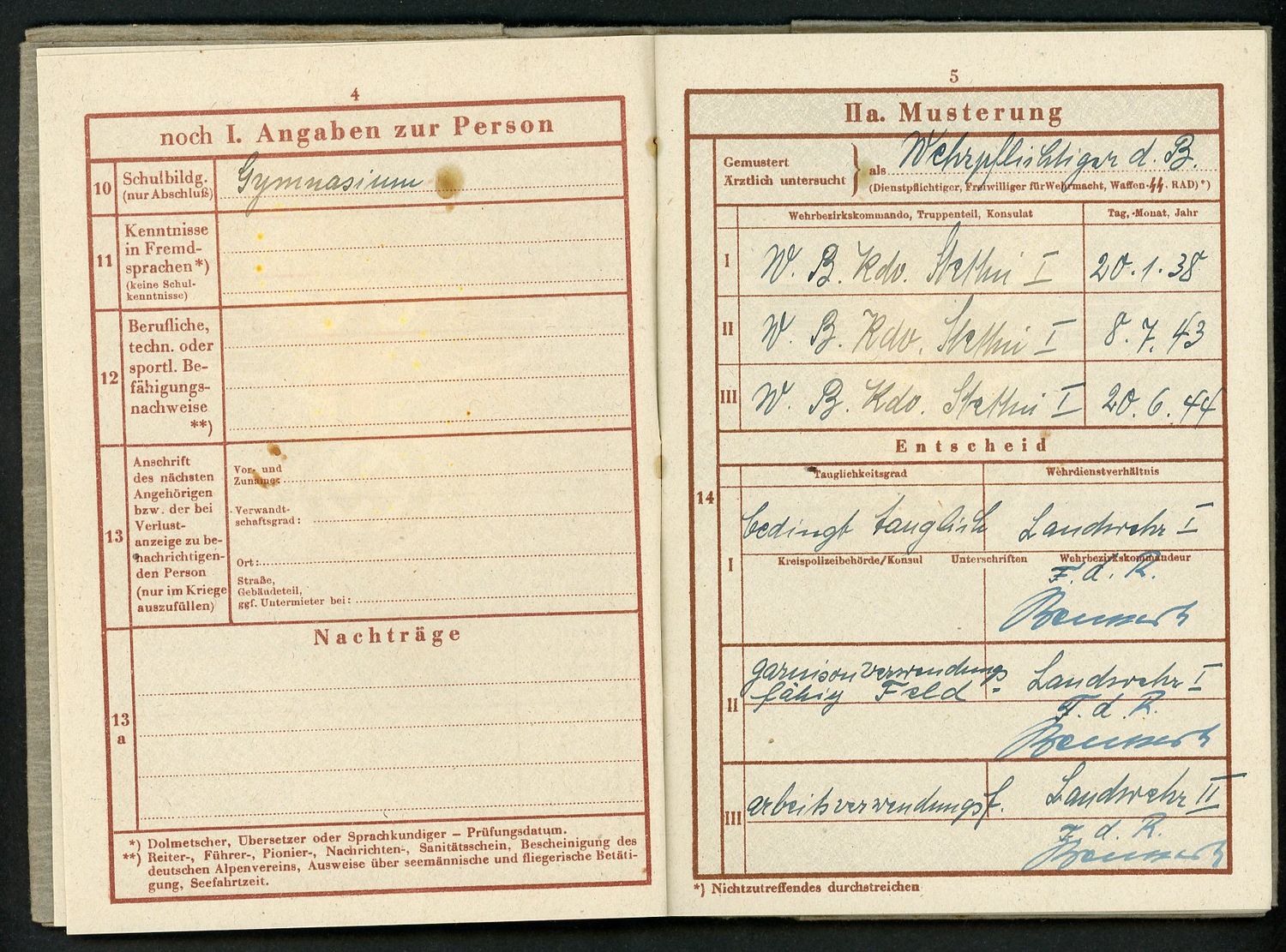 Z FACEBOOK AUCTION - German WW2 Wehrpass &amp; Document Lot, WW1 EK2, Kennkarte, Ration Cards &amp; More, STARTING BID $25 *