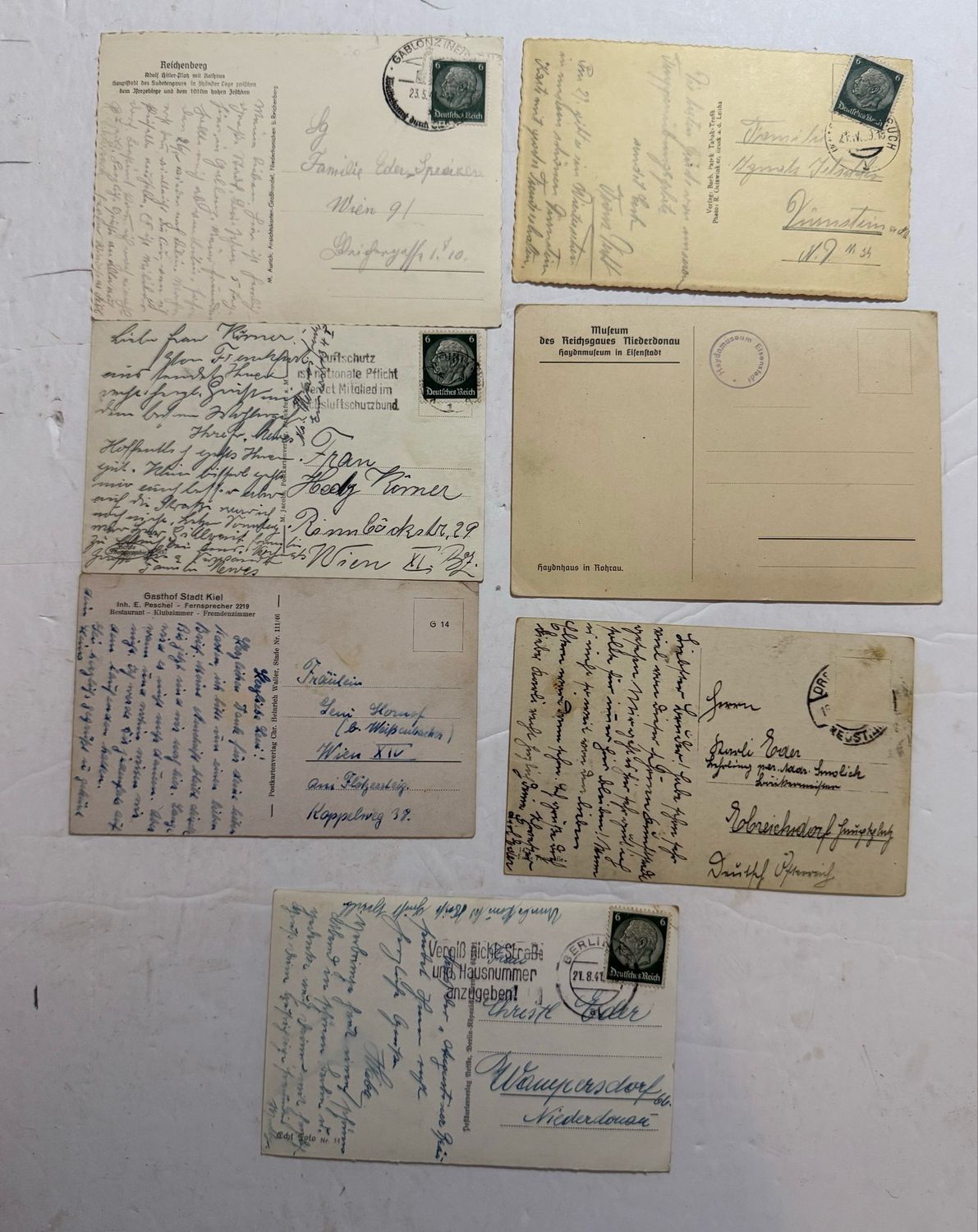 Z FACEBOOK AUCTION - Lot of 42 German WW2 Third Reich Postcards Adolf H!tler Stamps, Swaz Postmarks,  DJH Jugend , STARTING BID $10
