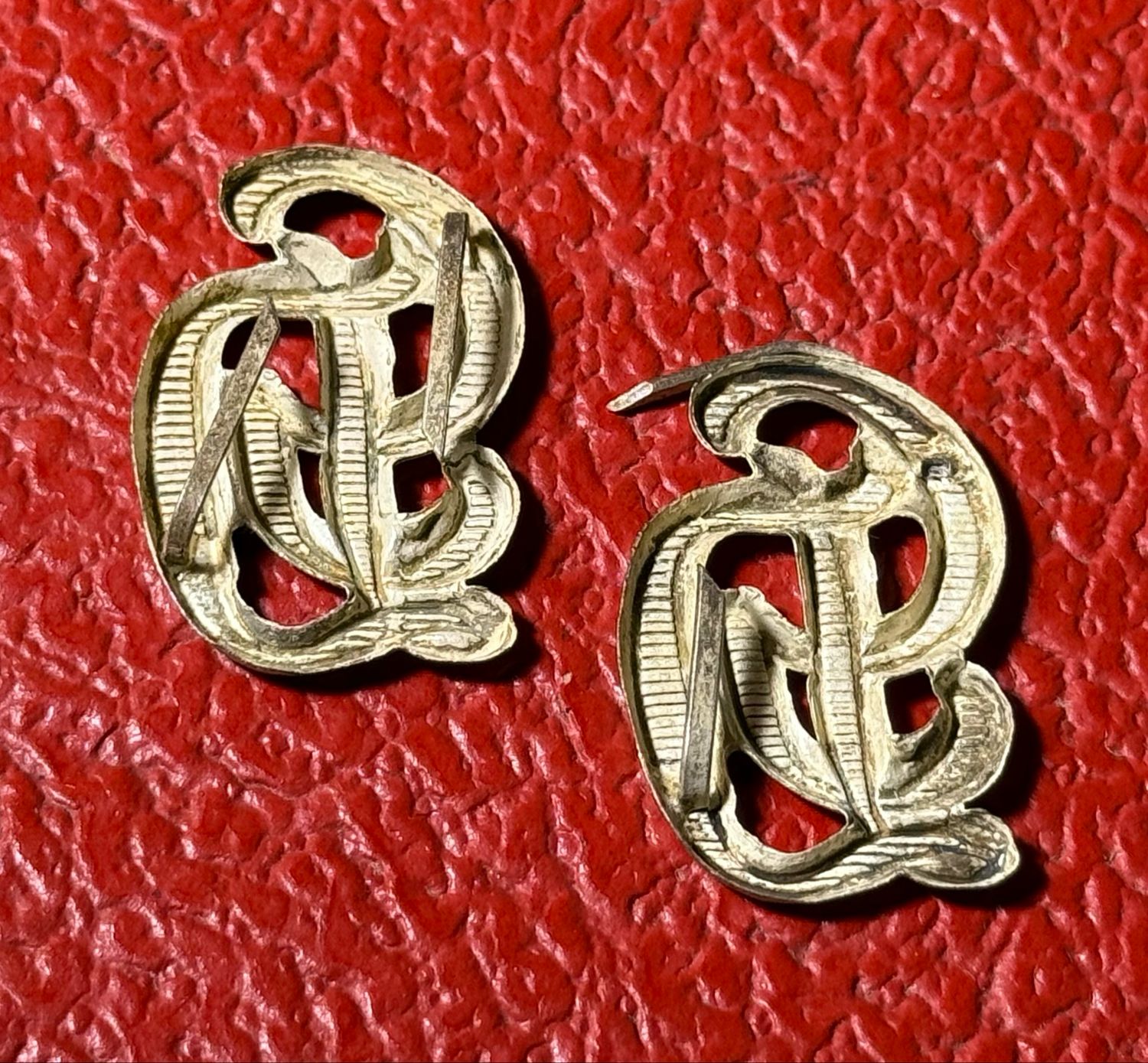 Z FACEBOOK AUCTION - Rare Pair of German Grossdeutschland Shoulder Board GD Cyphers - STARTING BID $100 *