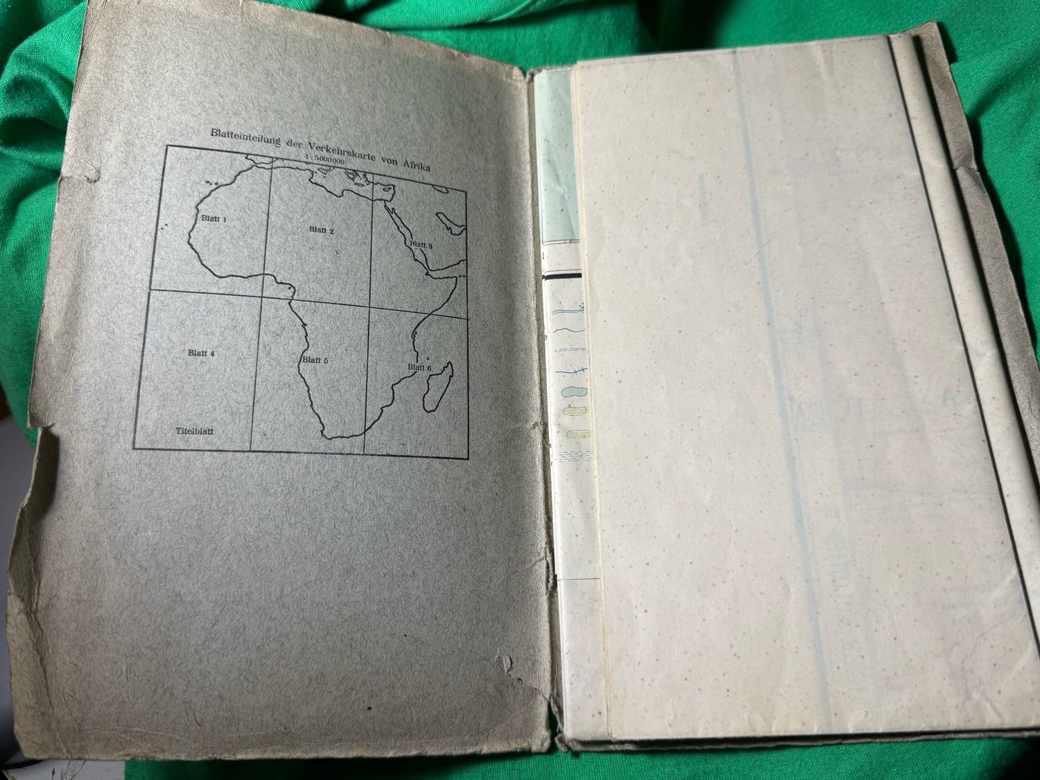 Z FACEBOOK AUCTION - Large German WW2 Reichskarte Map From 1942 - Transport Map of Africa - STARTING BID $10