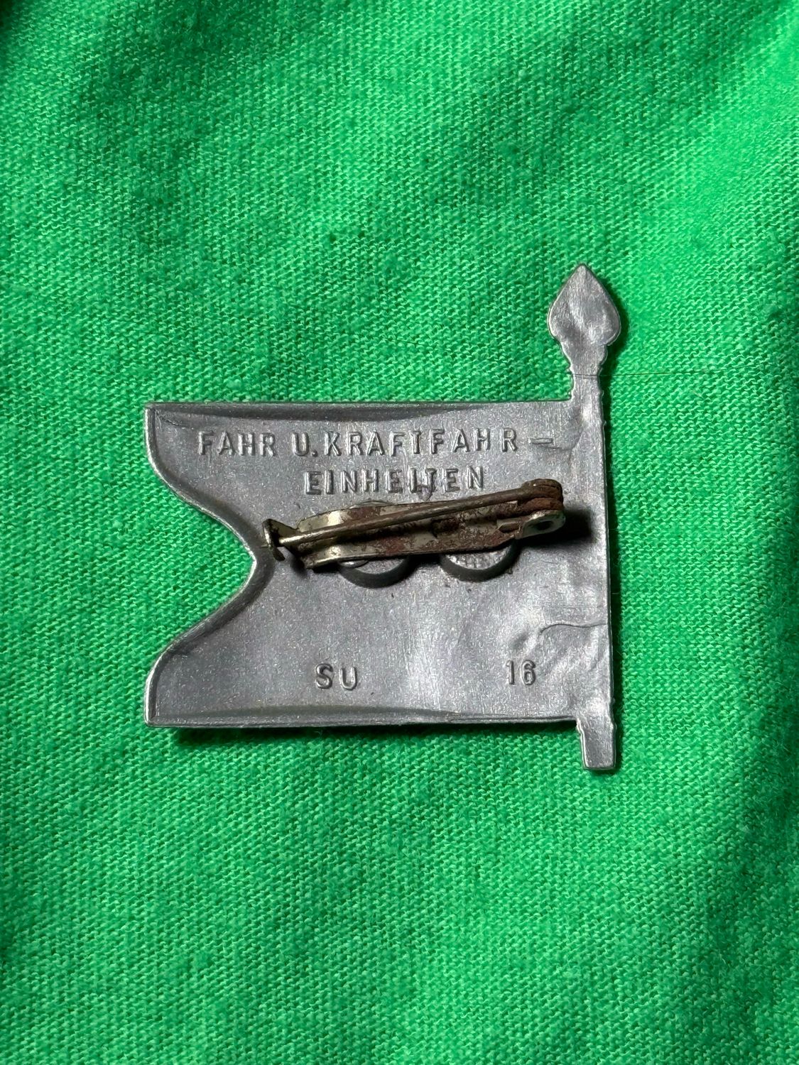Z FACEBOOK AUCTION - German WHW Heer Flag Pin For Transport Troops 5 swaz front, Winter Relief - STARTING BID $5