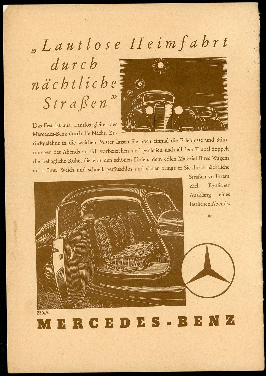 Z FACEBOOK AUCTION- German State Theater Playhouse Program, Large Eagle Swaz on Cover, December 27th 1937, Mercedes Benz Ad - STARTING BID $5