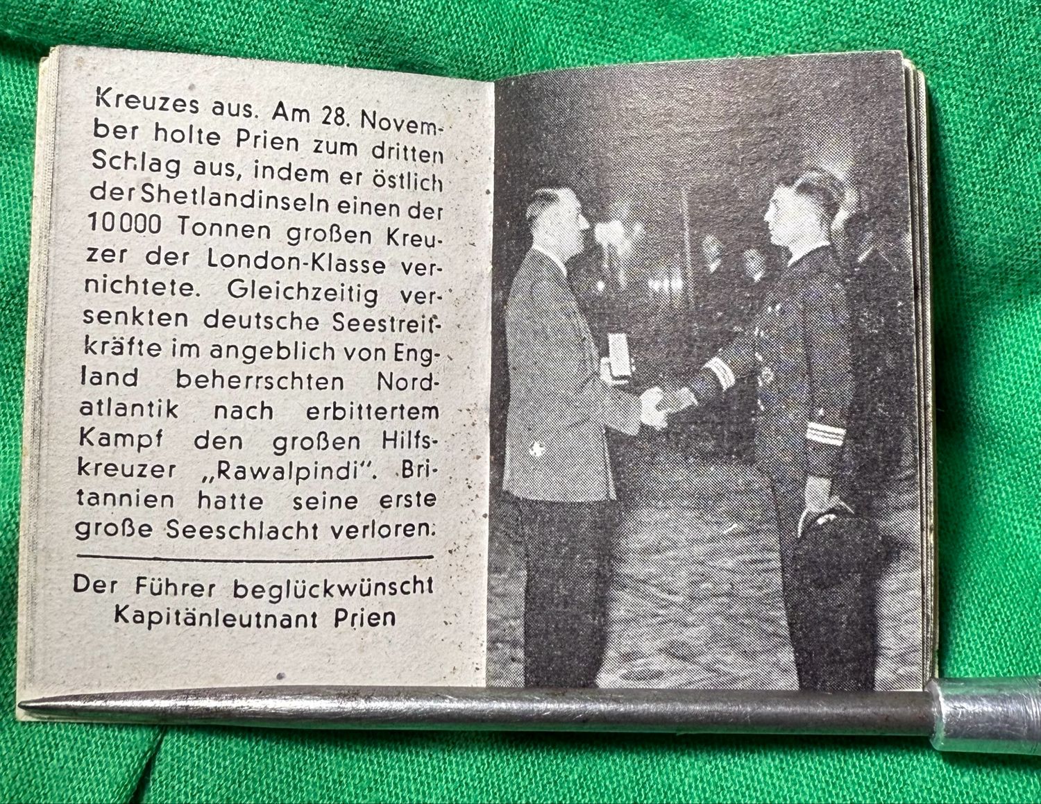 Z FACEBOOK AUCTION- German DRK Mini Booklet Des Fuhrers Kampf Zur See - Adolf&#39;s War At Sea 1939 and 1940 - STARTING BID $5