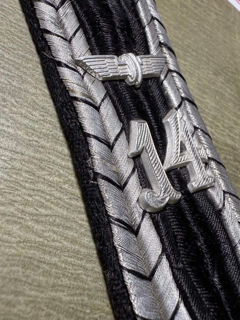 Z FACEBOOK AUCTION - German WW2 German Bahnschutz Polizei Railway Police Shoulder Board + Winged Wheel + 14 Cyphers - STARTING BID $25 *